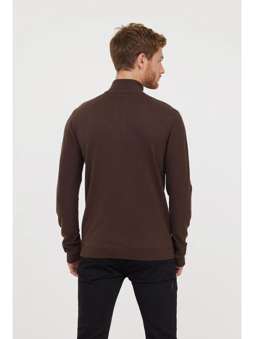 Lee Cooper   Gilet manches longues coton regular CELIUS   Marron foncé
