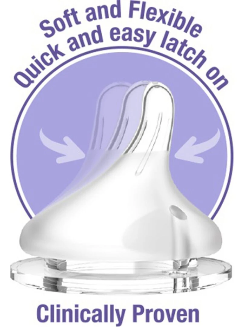Biberon en verre Natural Wave spécial allaitement  (240 ml)   Violet