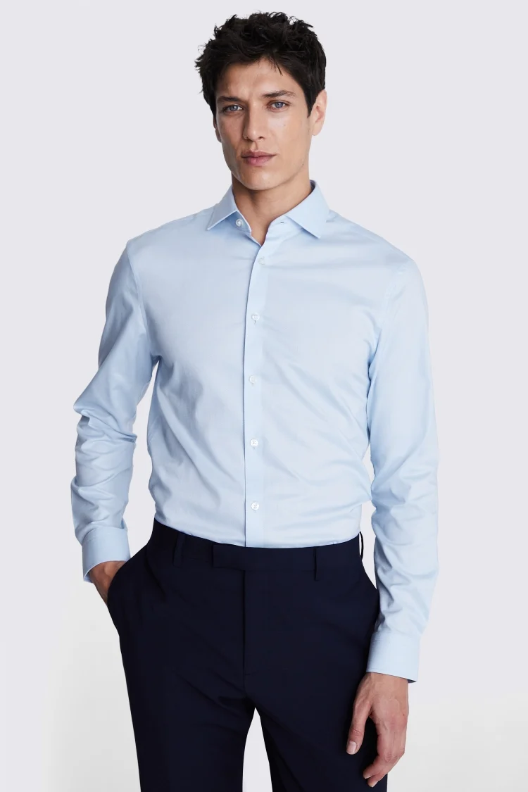 Tailored Fit White Non-Iron Shirt   Buy Online at Moss