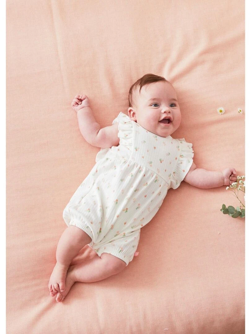 Combishort fleurie en jersey    Noukie's   Rose