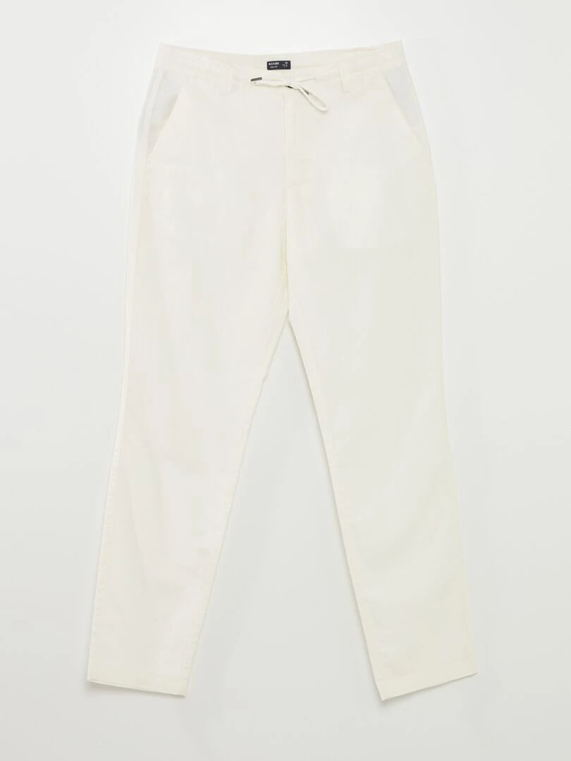 Pantalon chino droit blanc