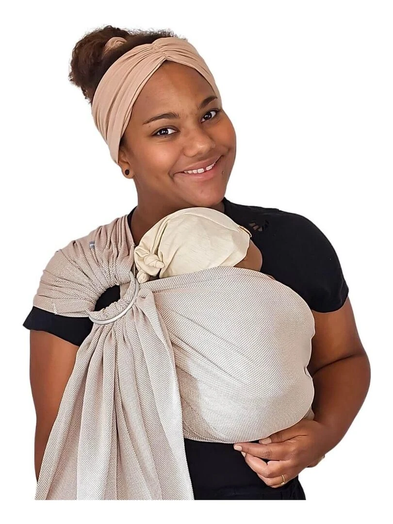 Hoppediz Écharpe de portage Ring Sling (bio) Beige sable