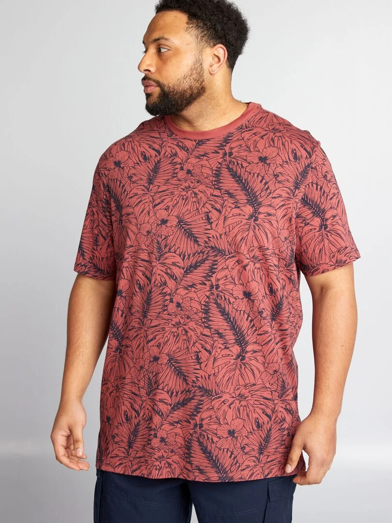 T shirt en maille jersey   Rouge