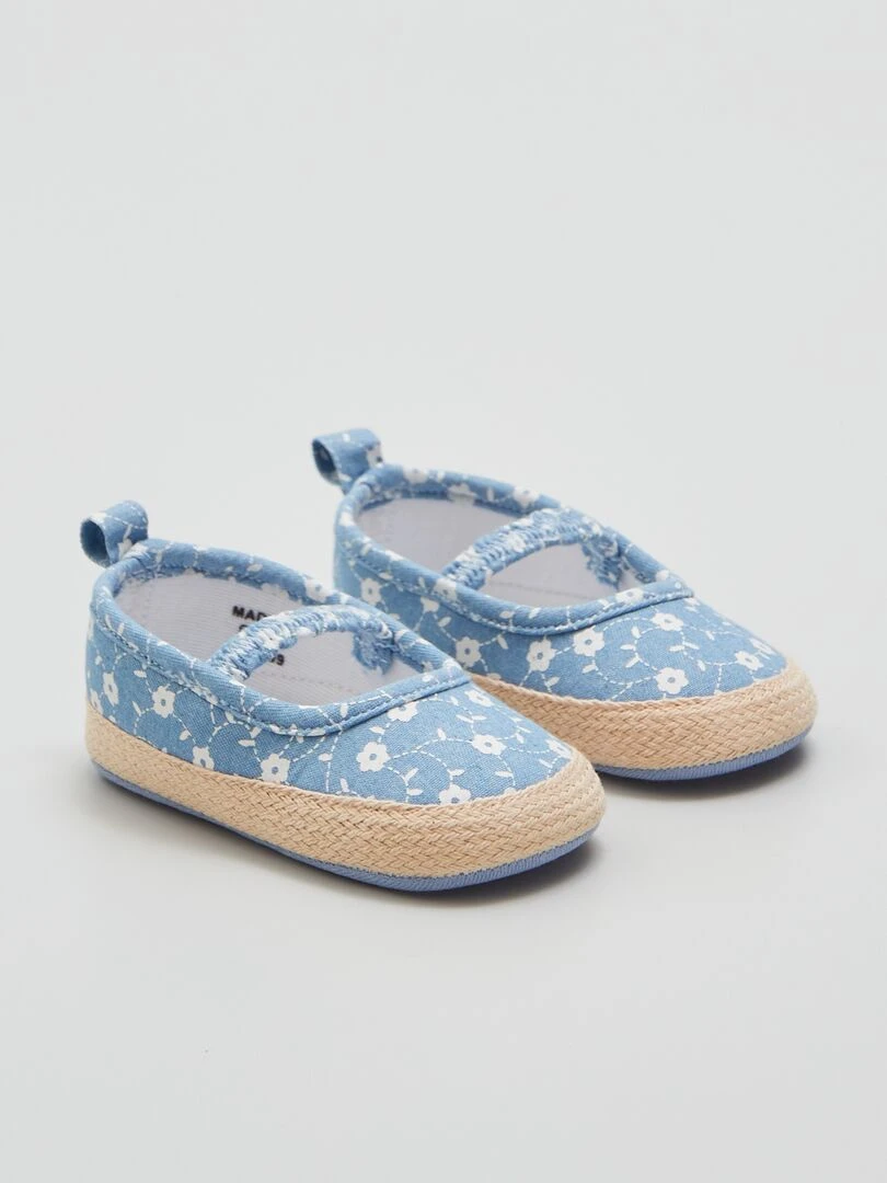Sandales imprimées style espadrilles Bleu