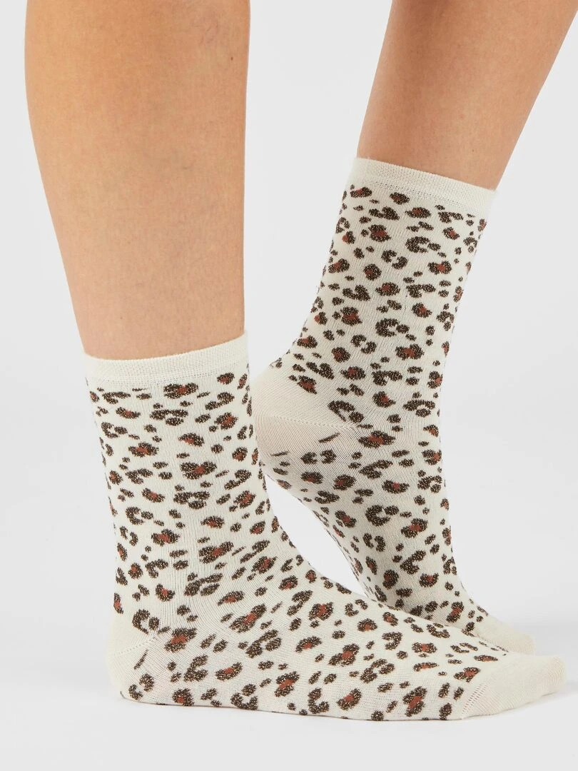 Lot de 2 paire de chaussettes avec cachemire Damart Beige