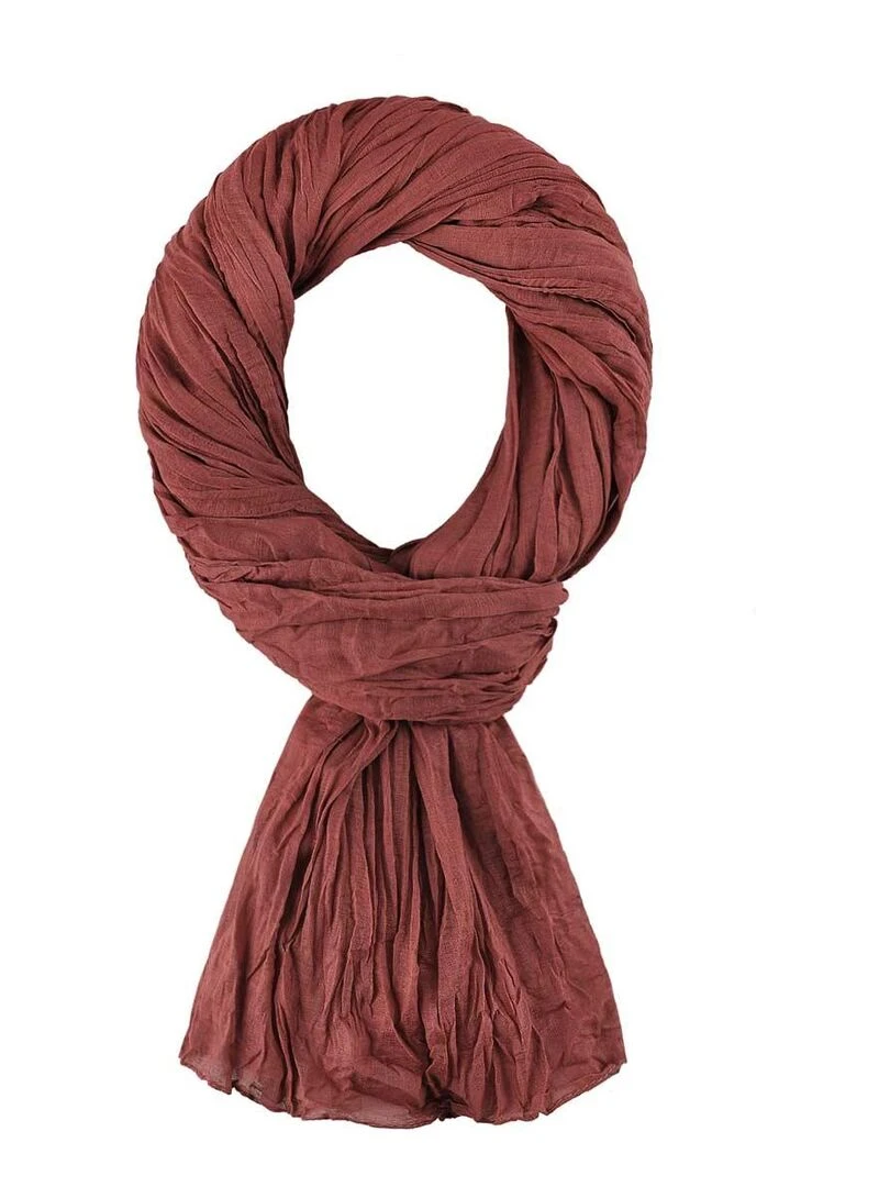 Chèche coton Uni Marron havane