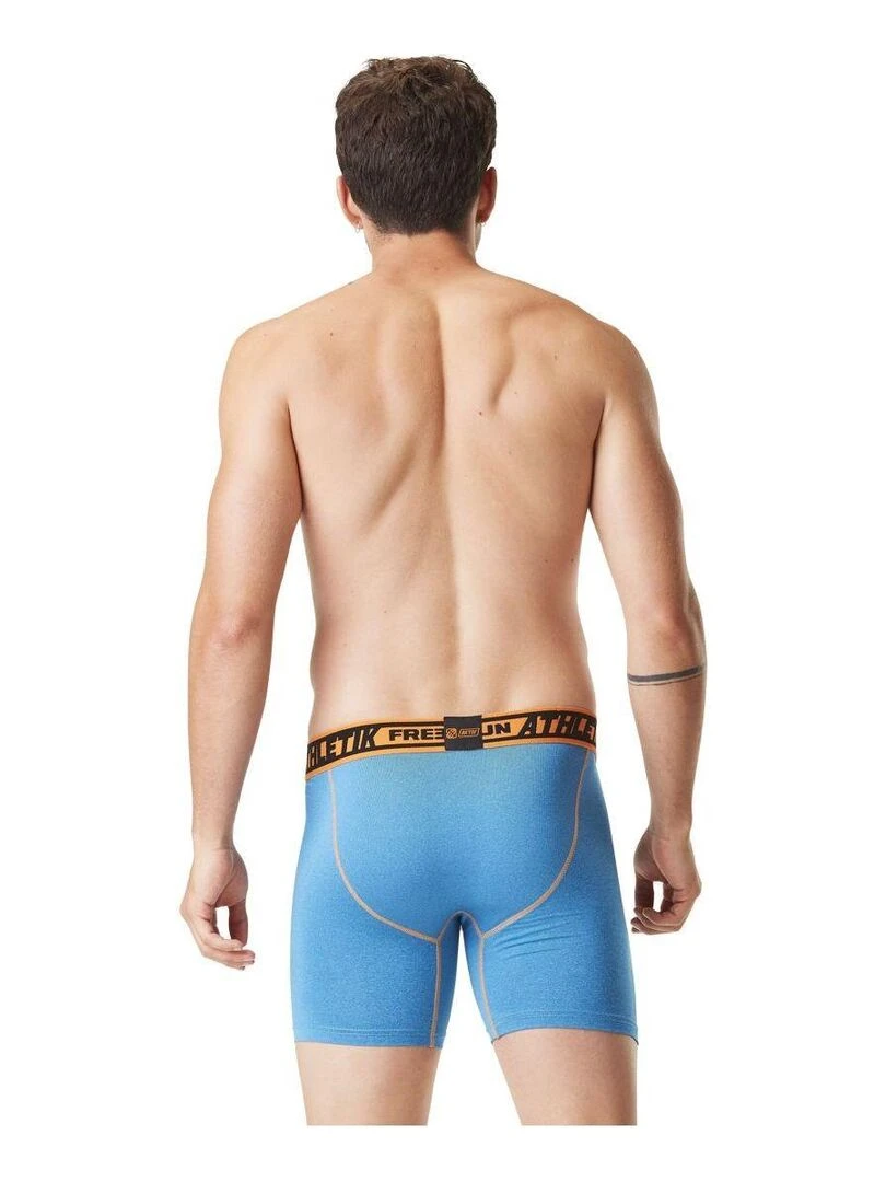 Lot de 4 Boxers longs homme chiné Aktiv Sport Freegun   Gris