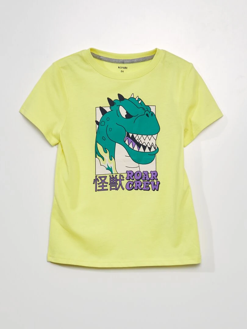 Tee shirt imprimé Jaune
