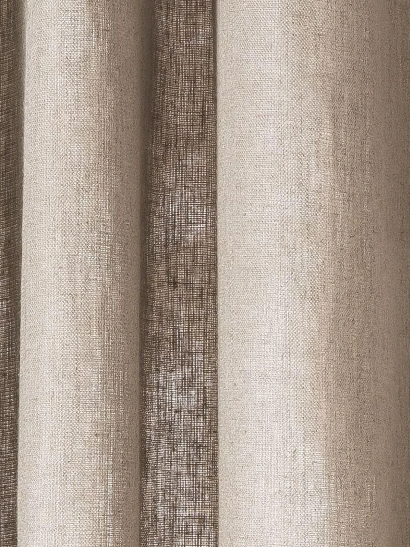 Rideau en lin avec œillets 'Deko&co' Beige