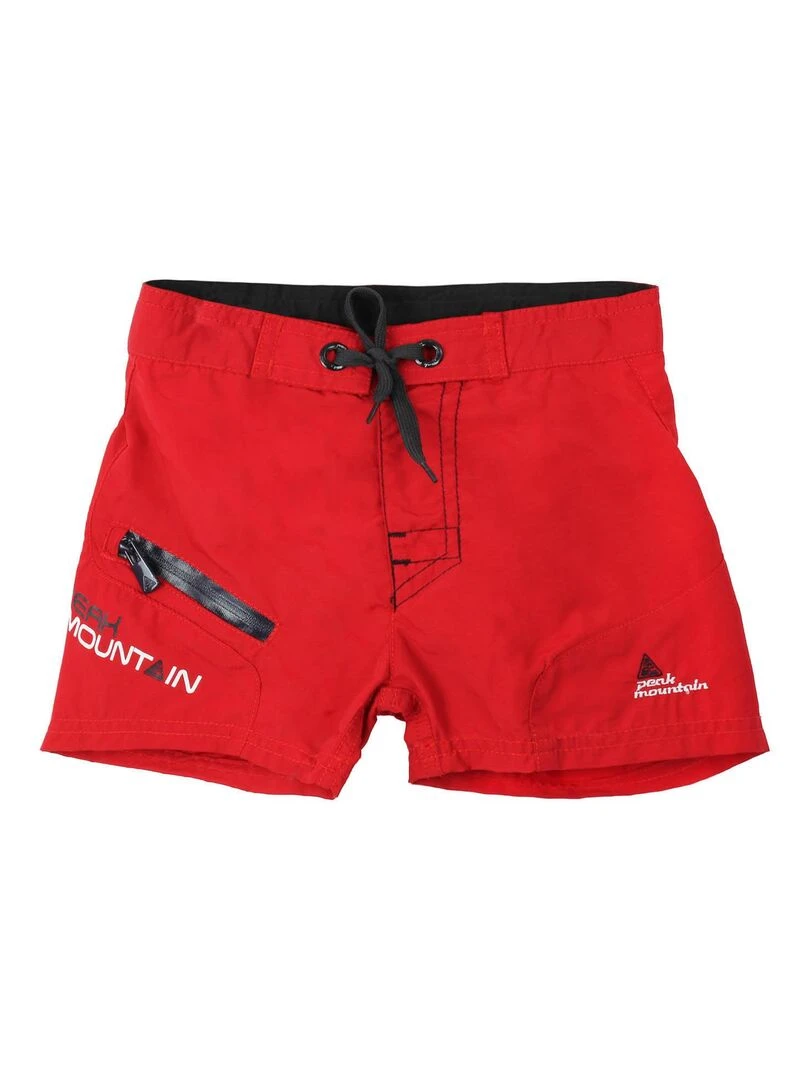 Bermuda de bain garçon ECAWAI PEAK MOUNTAIN Rouge
