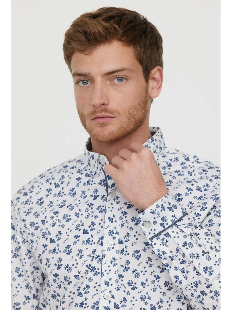 Lee Cooper   Chemise manches longues coton comfort DABA   Blanc