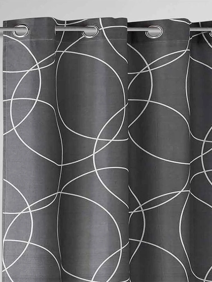 Rideau à œillets 140x240 microfibre Elton Gris