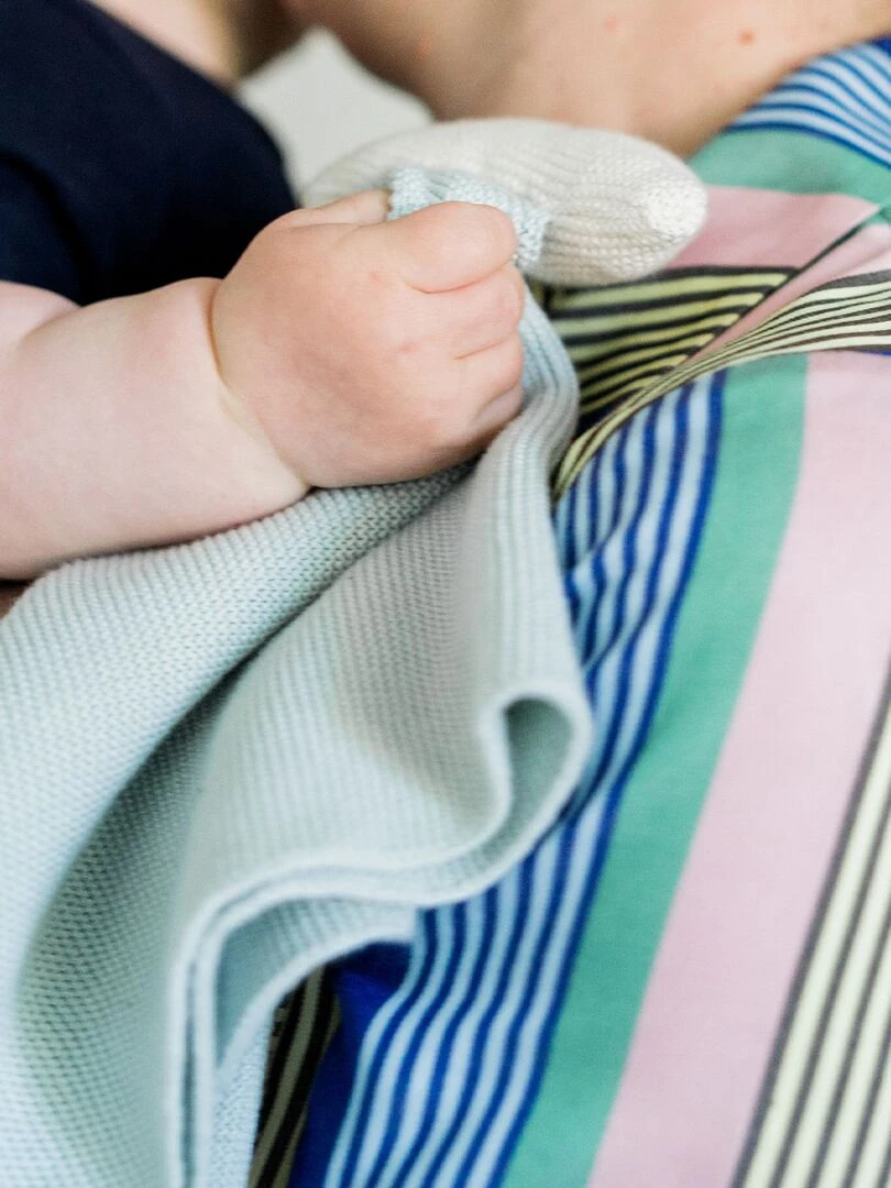 Tissu câlin hochet en coton nuage Blanc