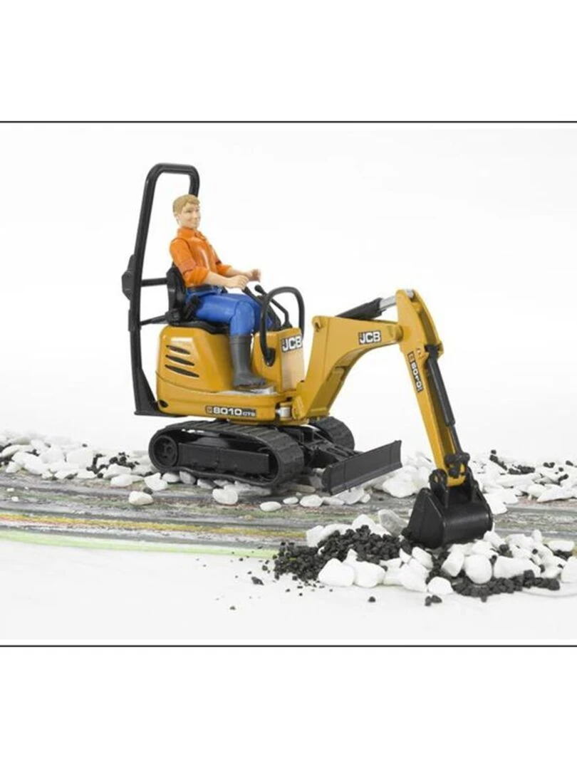 JCB   Micro Pelle 8010 CTS et ouvrier de la construction   N/A