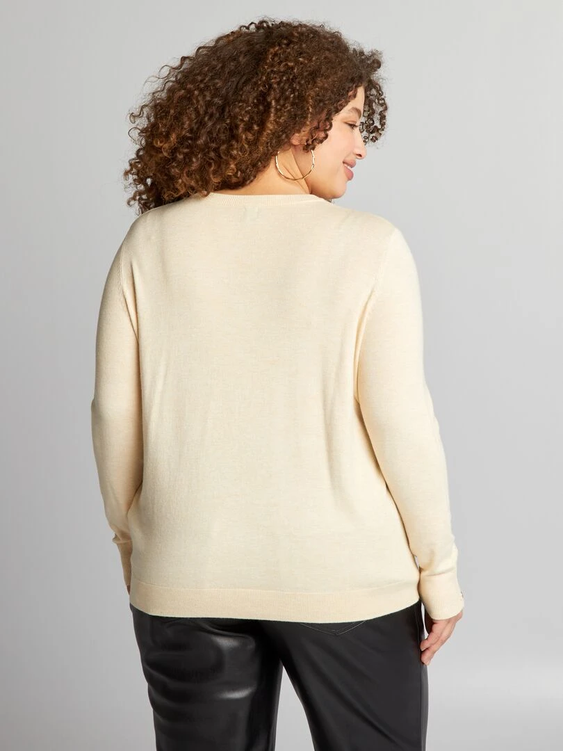 Pull en maille douce ultra stretch   Beige
