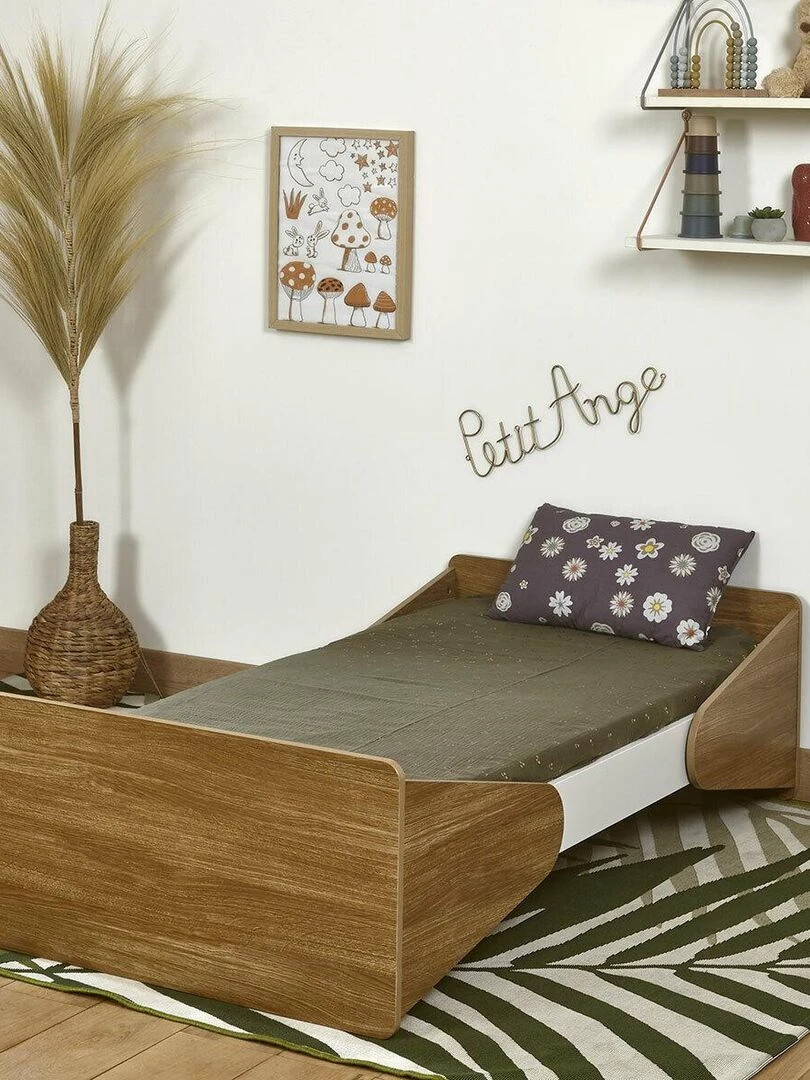 Lit enfant Zahia   AKITEN RETAIL   Blanc Marron