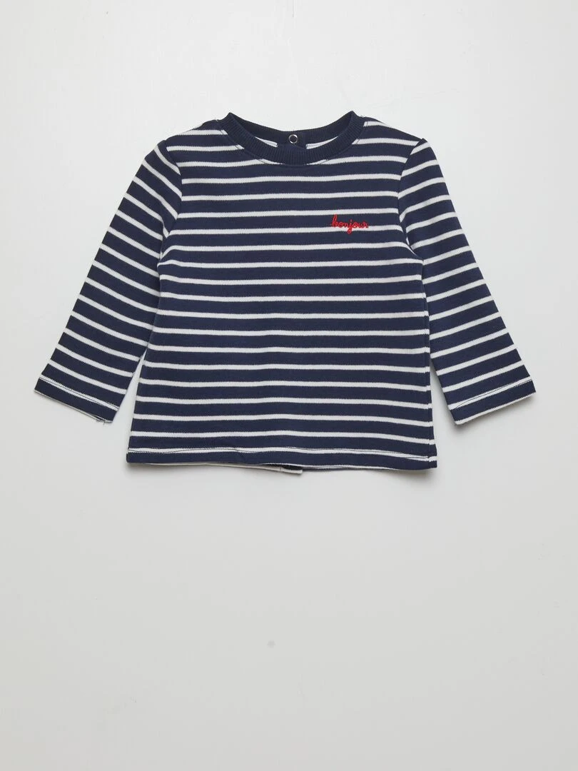 T shirt à manches longues Marine