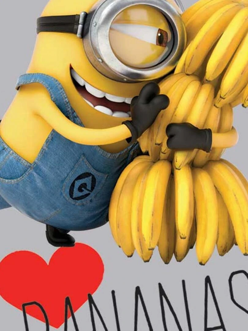 Tapis enfant LOVE BANANAS Jaune 95x133 Fait en Europe Jaune