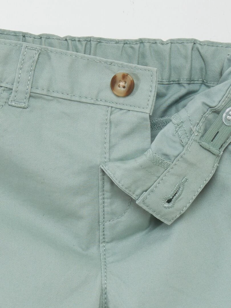 Short chino en twill   Vert d'eau