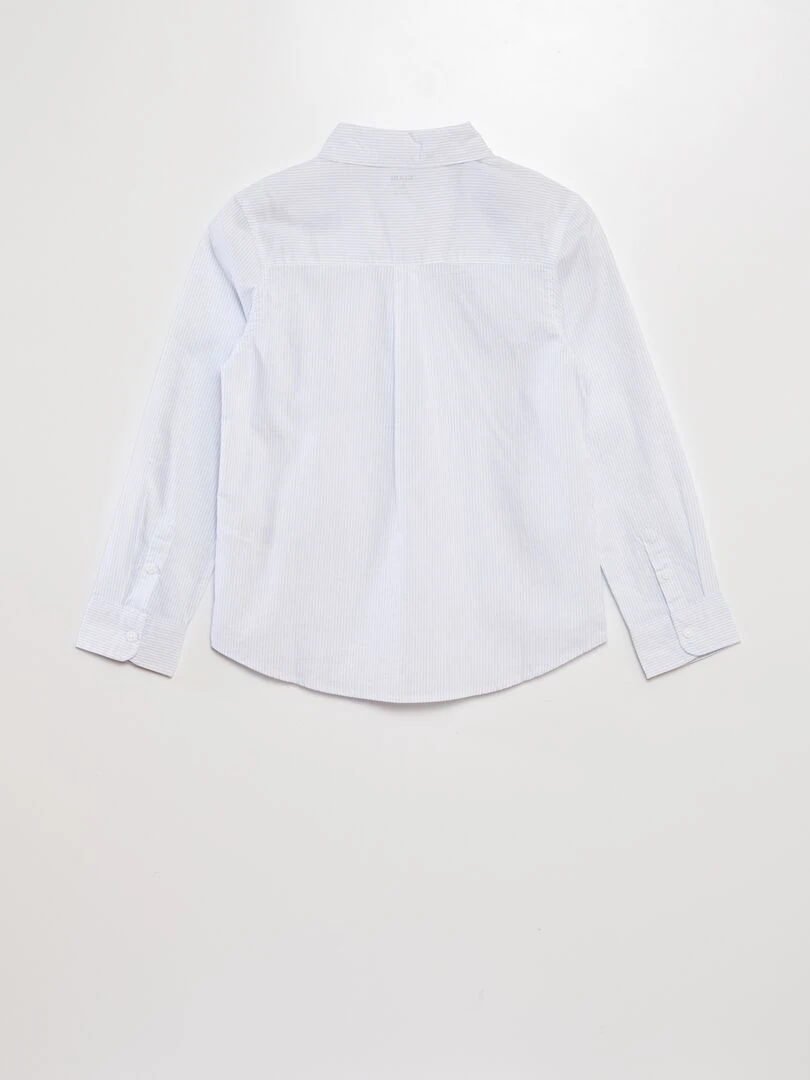 Chemise en popeline imprimée Blanc ray