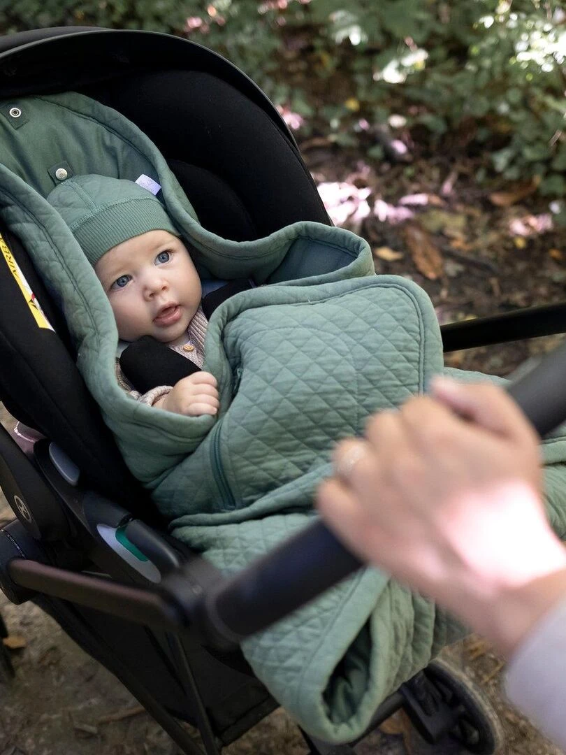 Bemini Nid d'ange BISIDE ouatiné Quilted et pady jersey   Vert