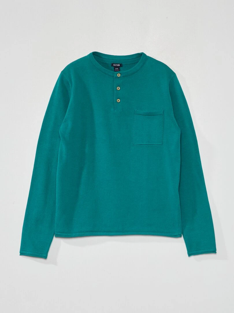Pull à col tunisien Vert
