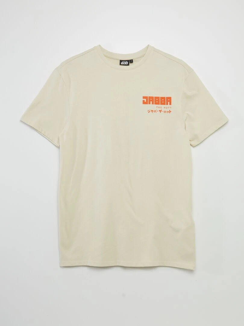 T shirt 'Star Wars' en jersey à col rond Beige