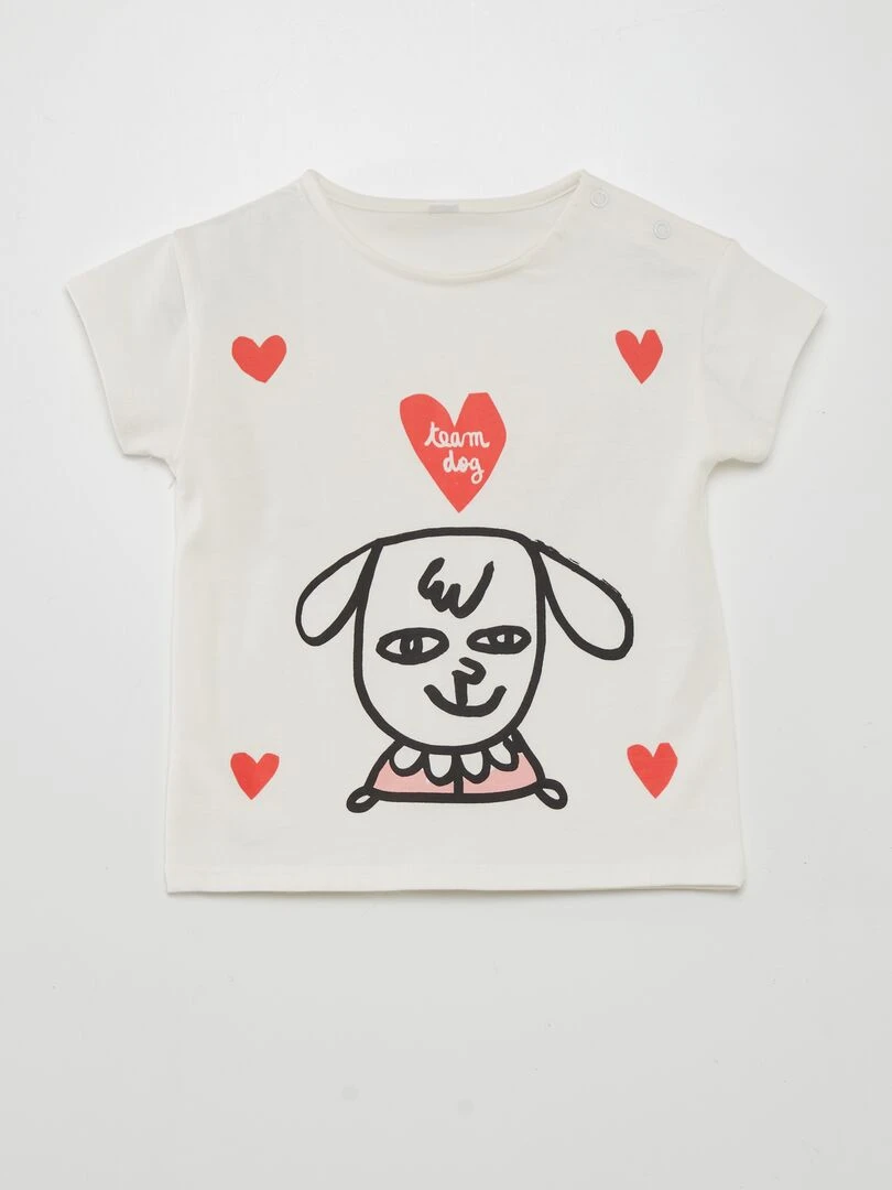 T shirt en coton X Little Bad Wolf   Blanc
