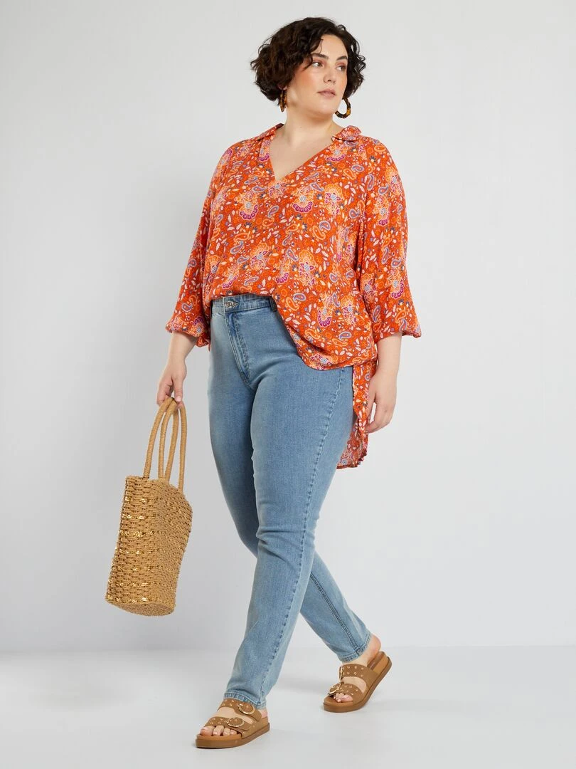 Jean slim taille haute L28 Triple stone