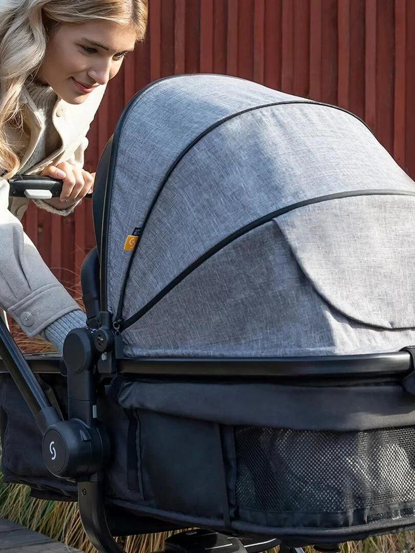 Poussette 2 en 1 "Nasjö" gris   Gris
