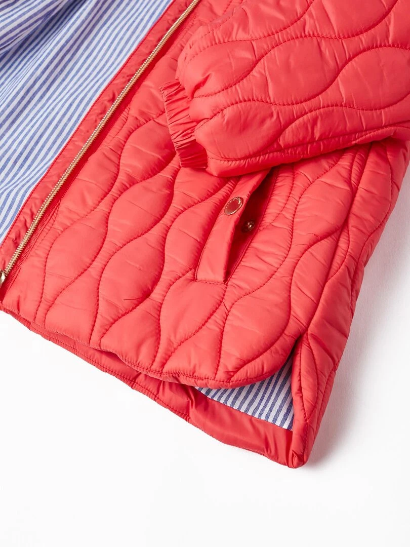 Manteau Matelassé avec Capuche pour Fille  SPRING BEGINS   Rose