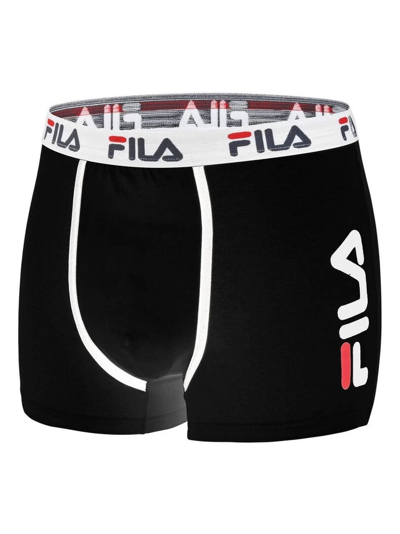 Lot de 2 Boxers homme FU5040 Uni Fila   Noir Gris