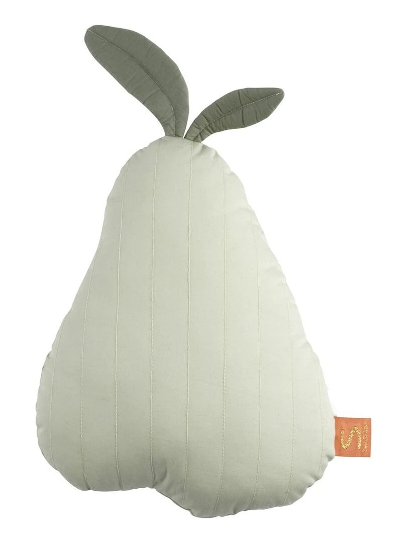 Coussin déco poire 23x36cm en coton Vert tilleul SAUTHON Vert tilleul