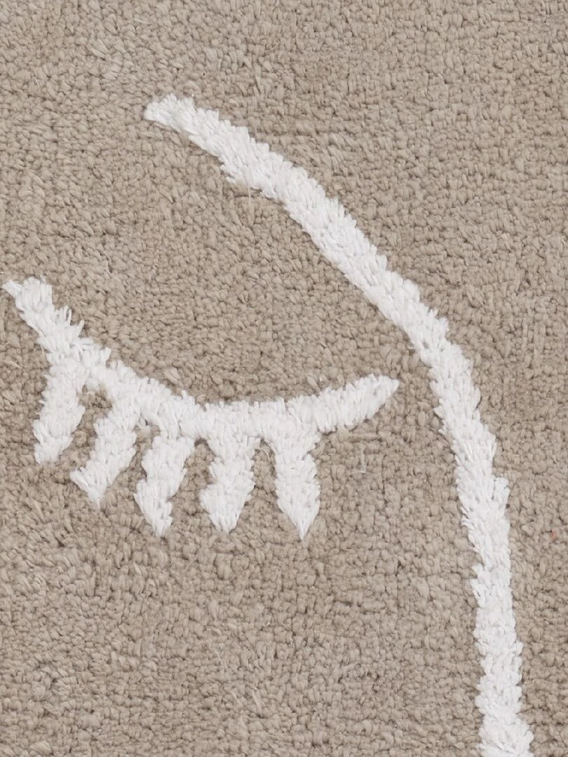 Guy Levasseur   Tapis de bain en coton fantaisie taupe   Gris taupe