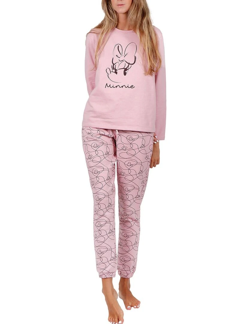 Pyjama pantalon top long Minnie Soft Disney Rose