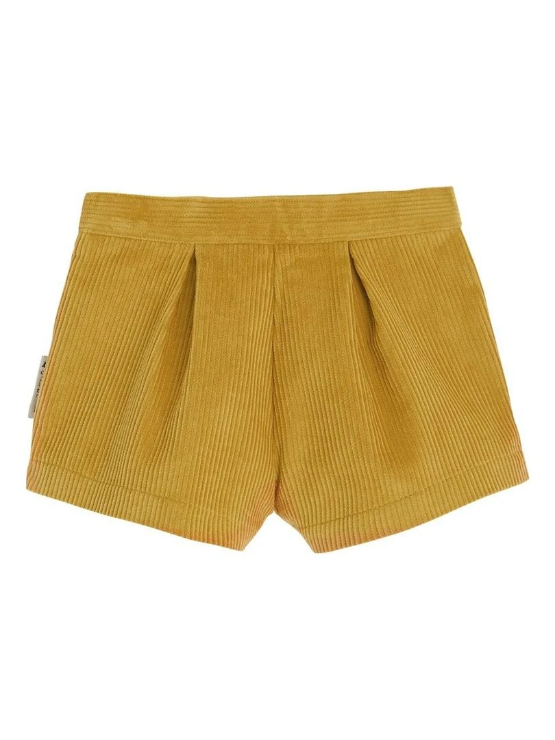 Short fille en velours côtelé Souffle Étoilé Moutarde
