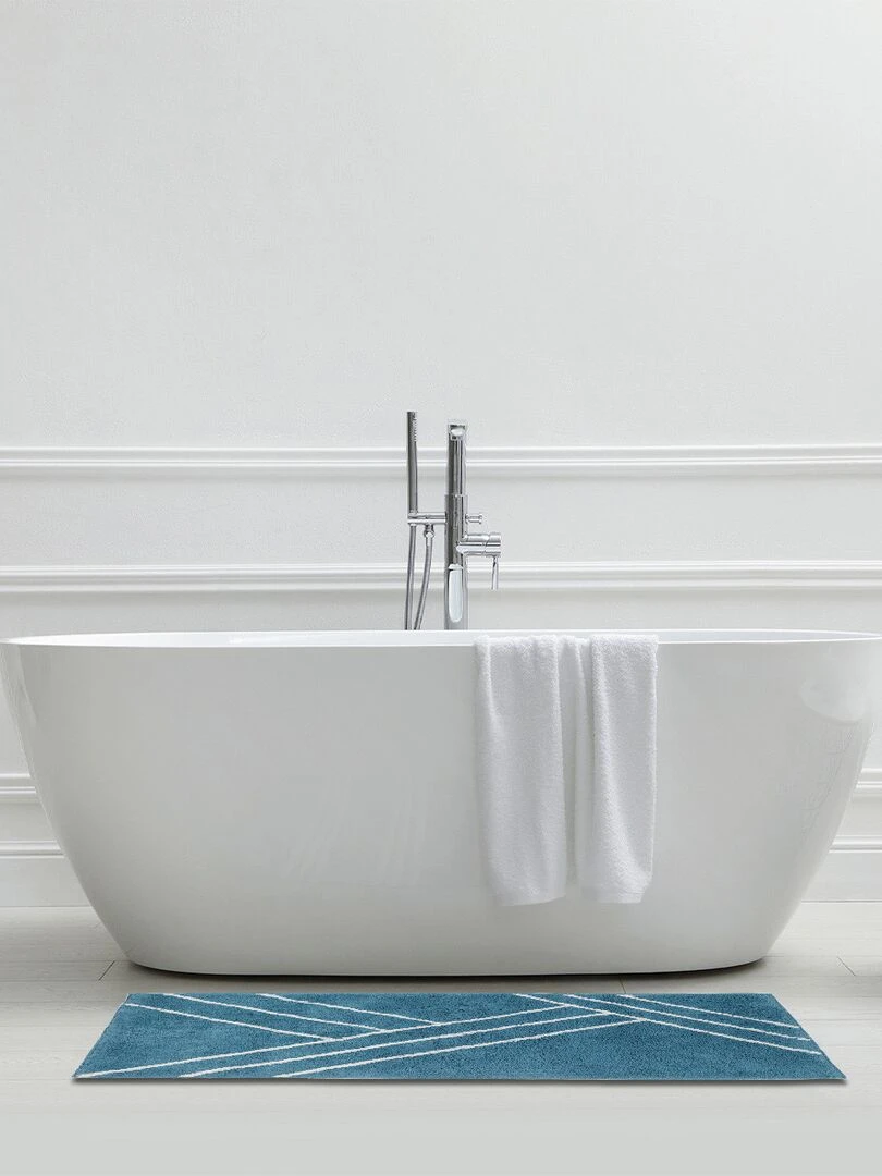 Guy Levasseur Tapis de bain en coton figuratif Bleu