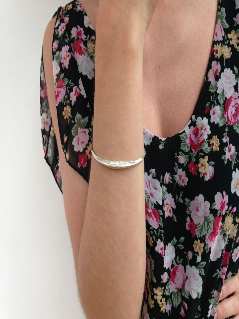 Bracelet jonc touareg en argent fait main Argent