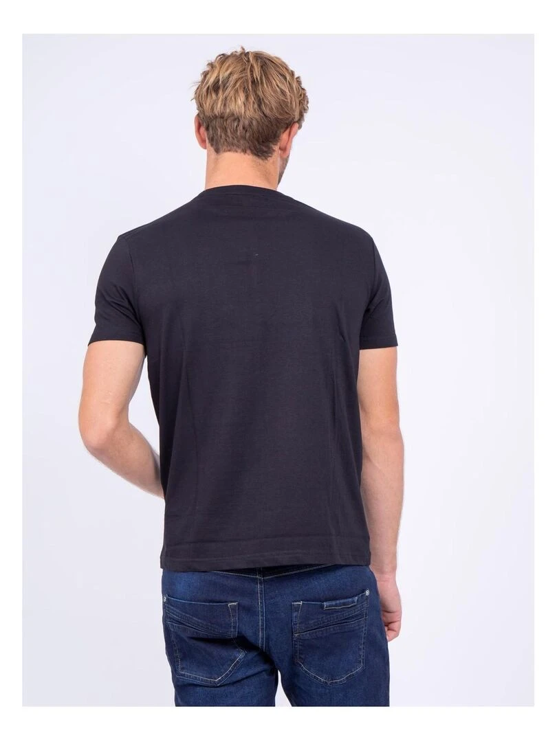 T shirt col rond pur coton JOUFAX Noir