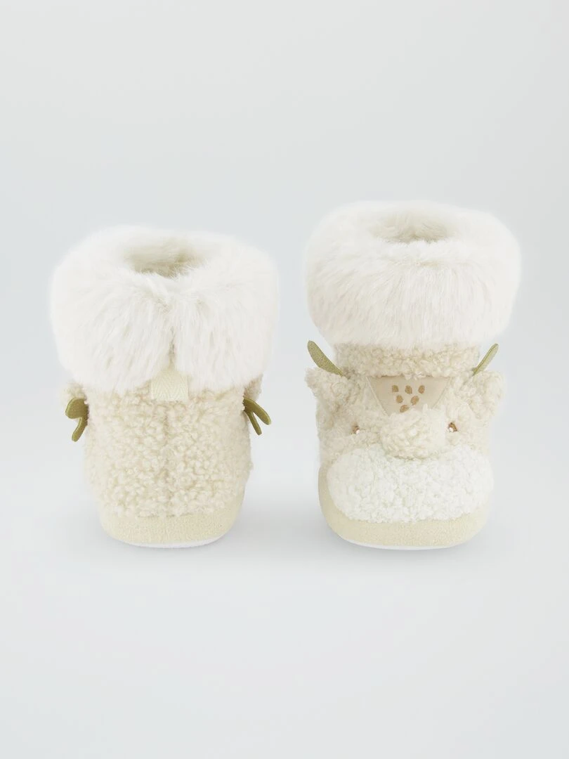 Bonnet avec pompon et fil brillant   beige