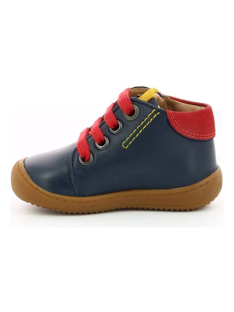 Bottillons Cuir Pitio   Bleu marine