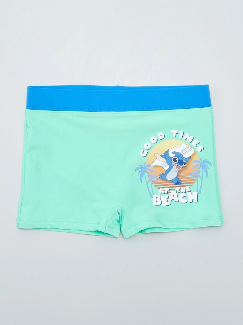 Boxer de bain 'Stitch' Vert