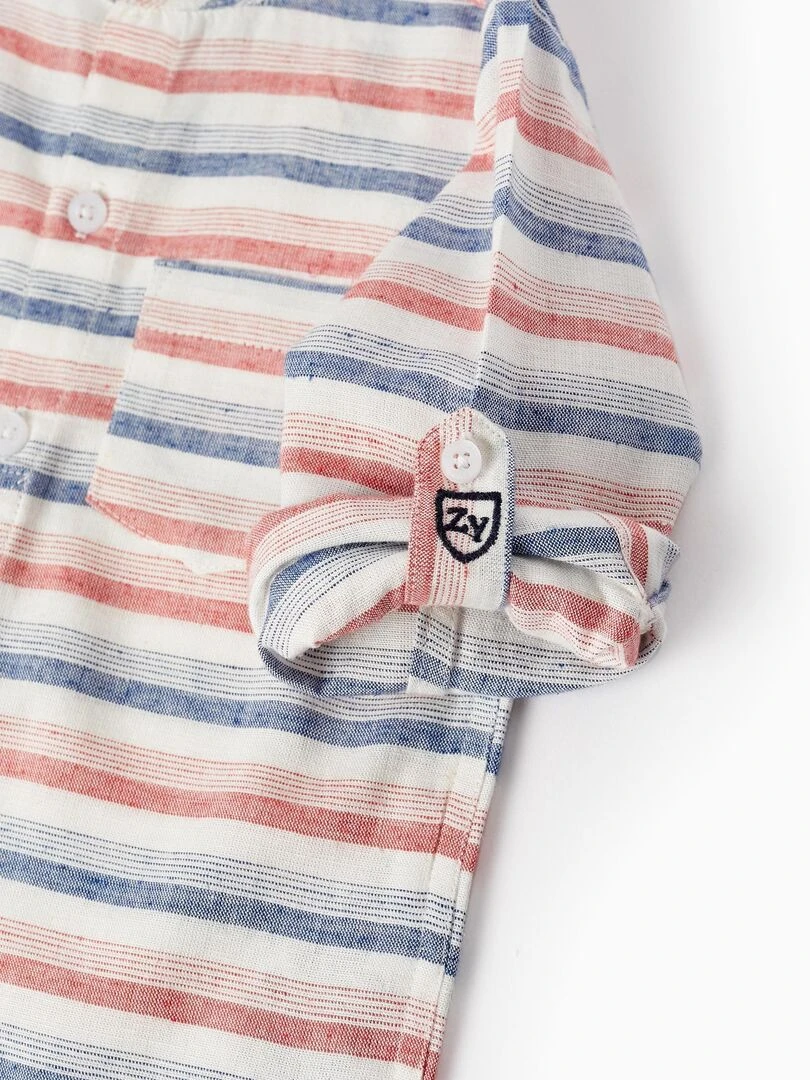 Chemise à Rayures pour Bébé Garçon manches longues ATLANTIC COMPANY   Rouge