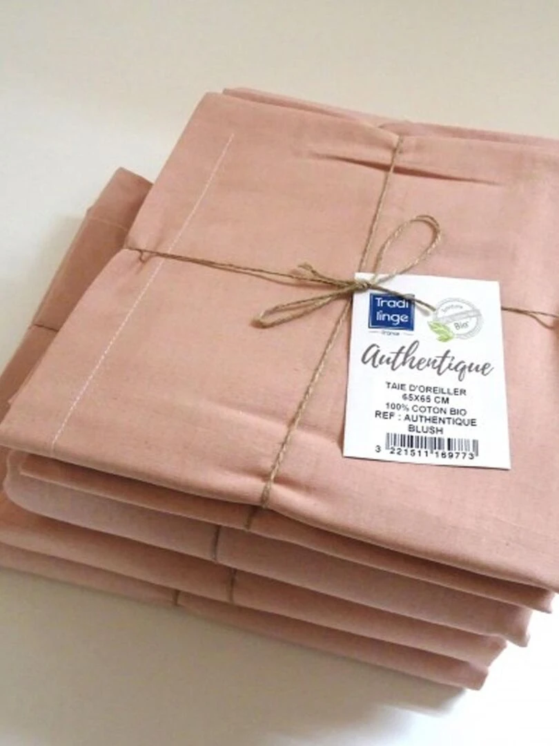 Drap plat en 100% coton biologique Rose framboise