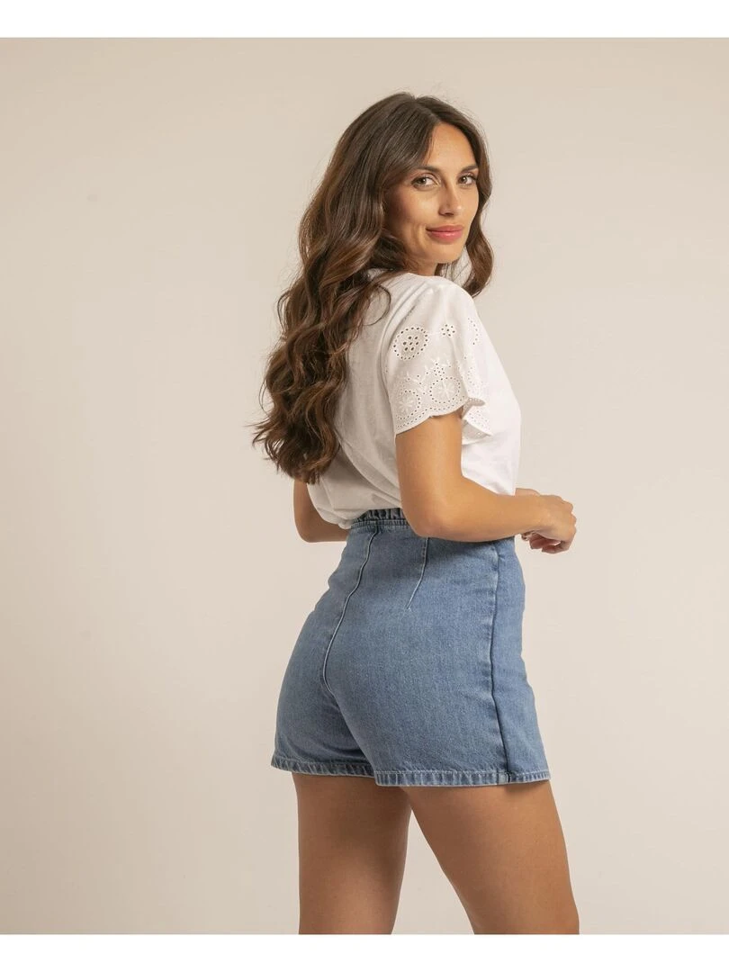 Jupe short en jean XADELIA Bleu