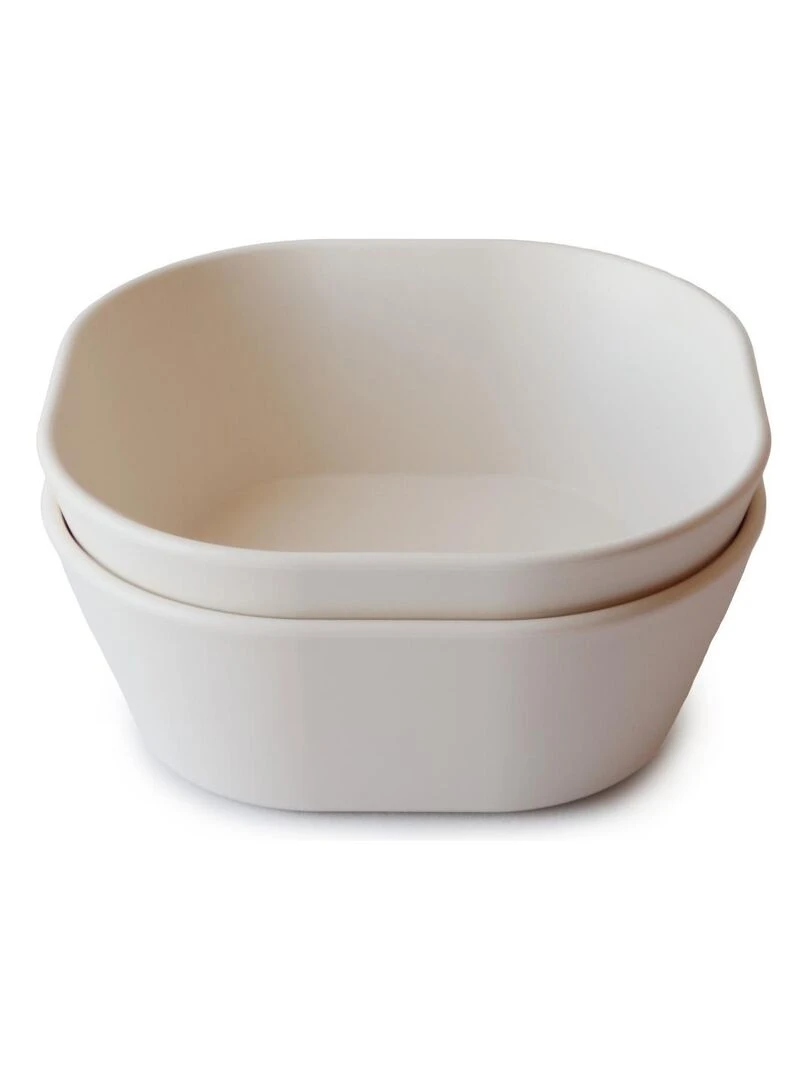 Lot de 2 bols carrés Ivory Ecru