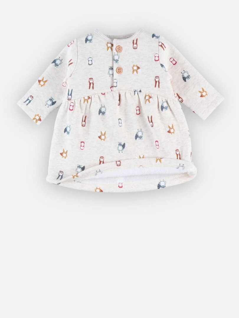 Robe à imprimé animalier en sweatoloudoux    Noukie's   Vert