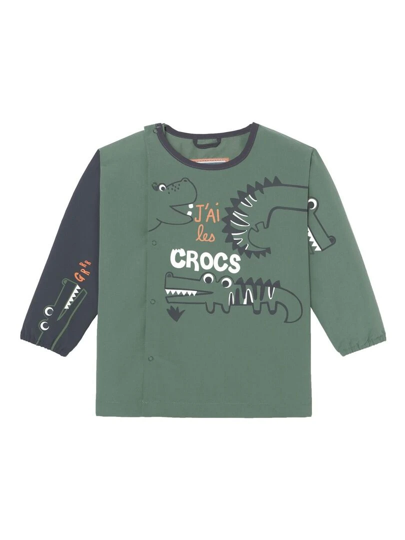 Tablier garçon Croco Kaki