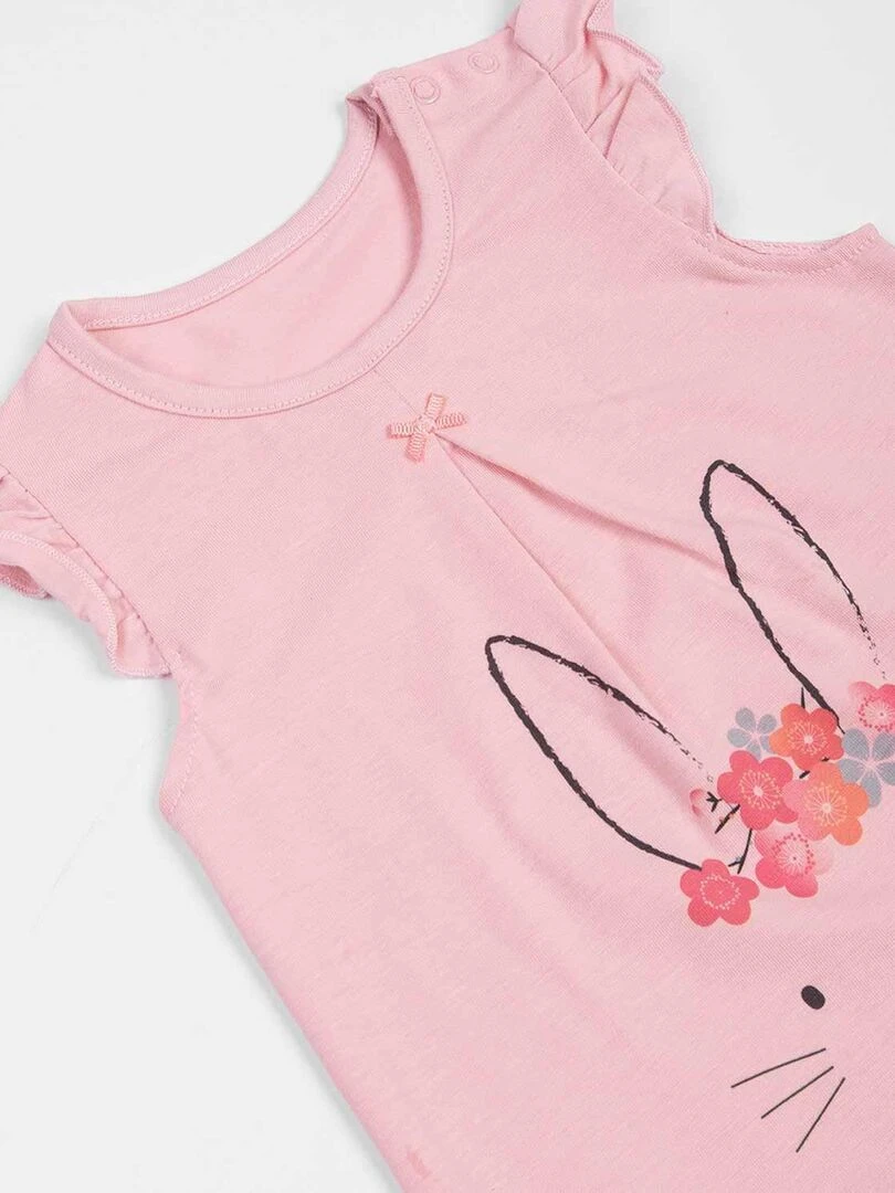 Ensemble t shirt et pantalon bébé   CLAIRE   Rose