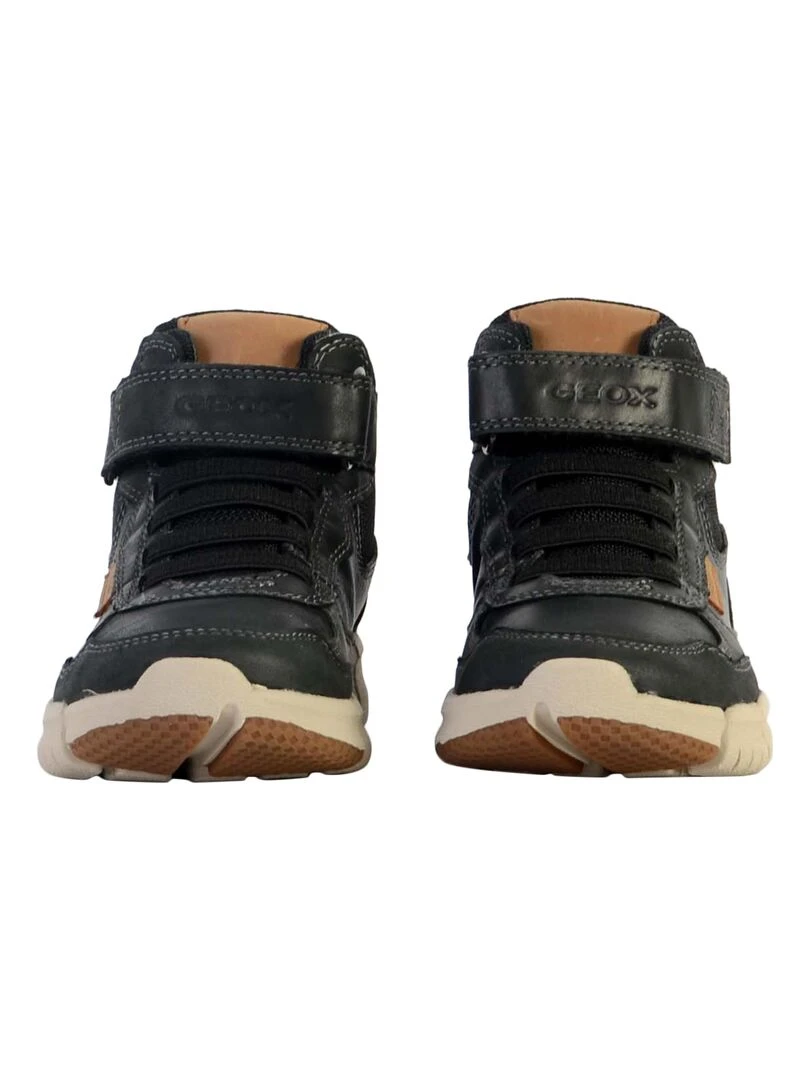 Basket Cuir Enfant Geox J Flexyper   Noir